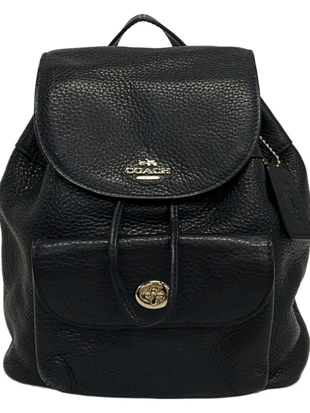 COACH F37621 Dark Navy Leather Backpack